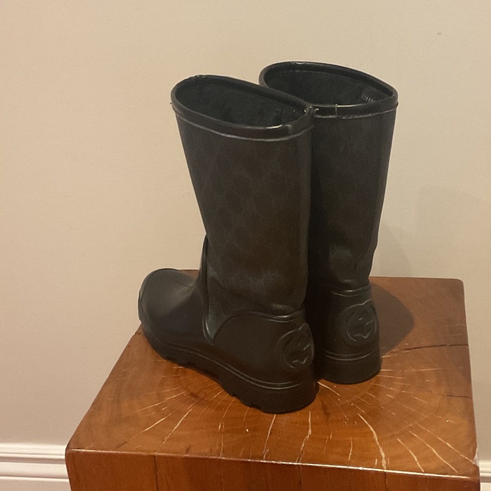 Gucci Black Waterproof Winter and Rain Boots
